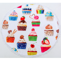 MirSon beach towel No. 5059 Summer Time Muffins 150x150 cm (2200003180855)