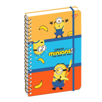 Notebook Yes Minions A5 80 sheets double spiral with rubber band Line (151773)