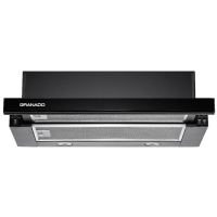 Kitchen hood GRANADO Telde 603-700 black glass (GCH16311)