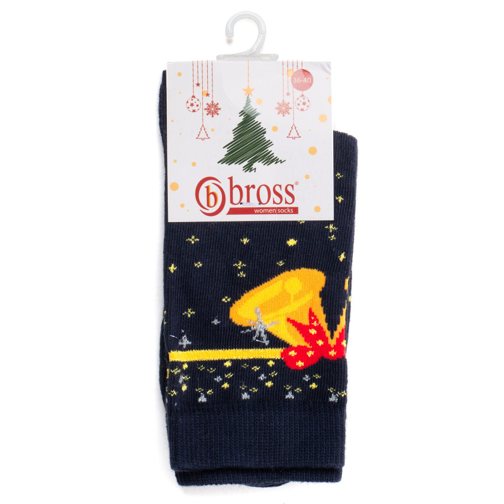 Шкарпетки дитячі Bross новорічні (8180-13-blue)