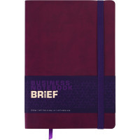 Notebook Buromax Brief A5 96 sheets, unlined dark red (BM.295004-13)