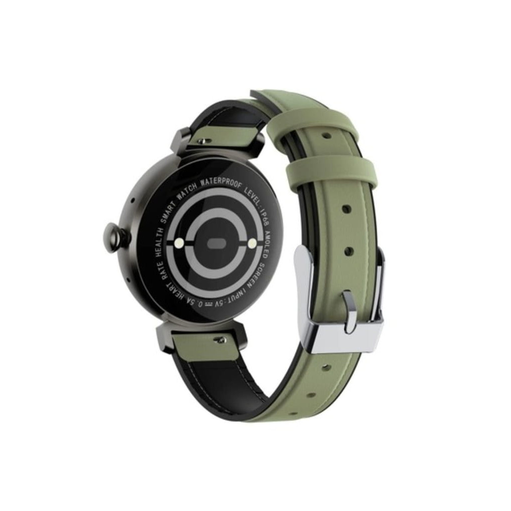 Смарт-годинник OUKITEL BT30 Black with black and green belt (6931940742269)