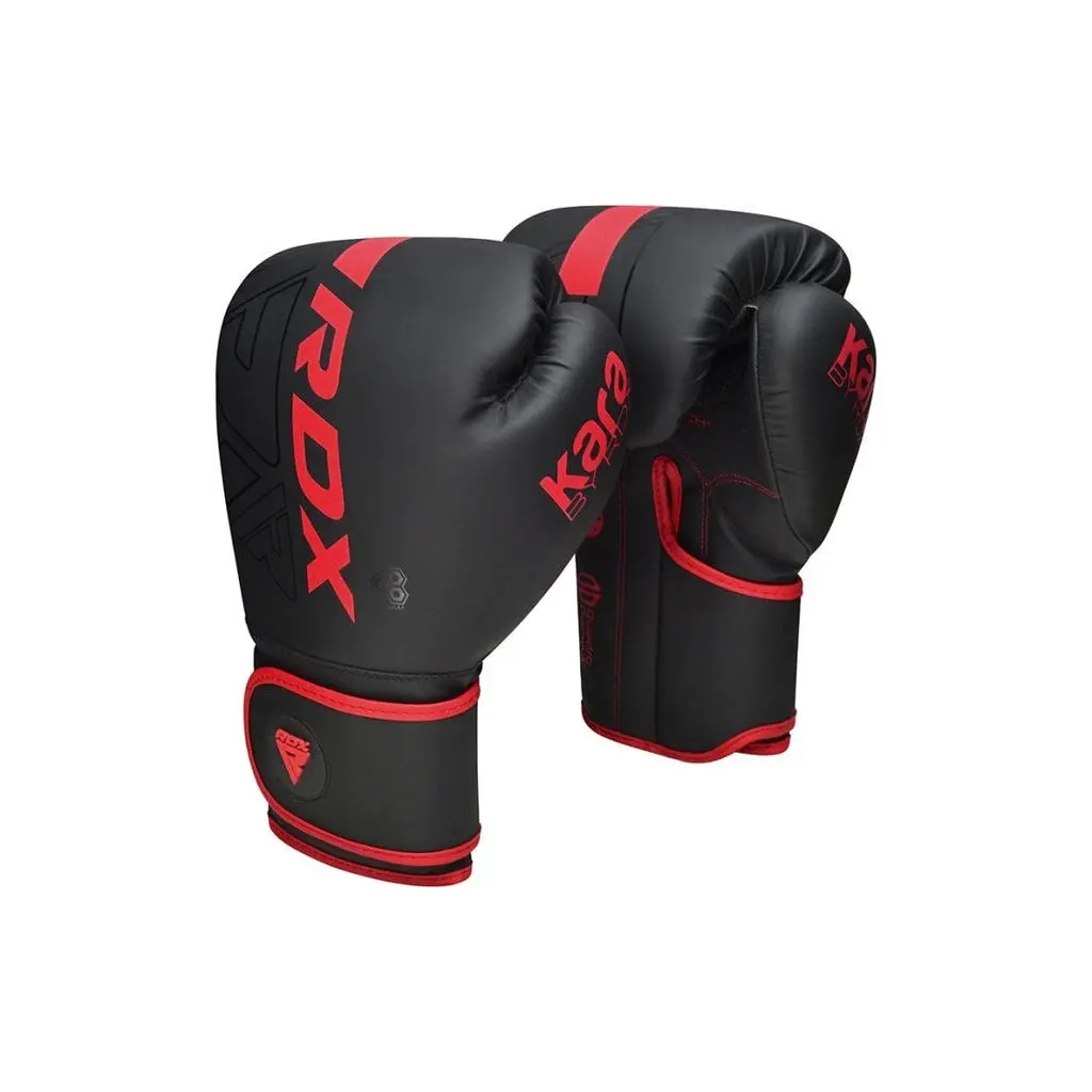 Боксерські рукавички RDX F6 Kara Matte Red 14 унцій (BGR-F6MR-14OZ)