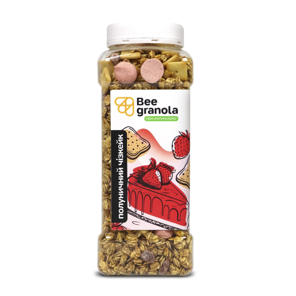 Гранола Bee Granola Полуничний чізкейк 500 г (4820228430610)