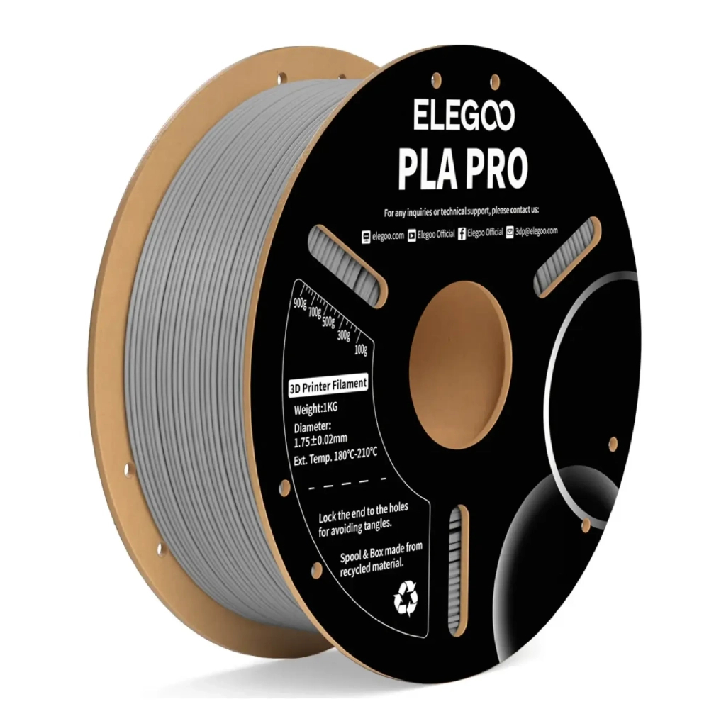 Пластик для 3D-принтера ELEGOO PLA PRO 1кг, 1.75мм, gray (50.203.0195) Пластик для 3D-принтера ELEGOO PLA PRO 1кг, 1.75мм, gray (50.203.0195)