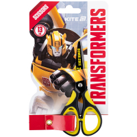 Kite children's scissors with rubber inserts and a pattern on the blade Transformers 13 cm (TF25-148)