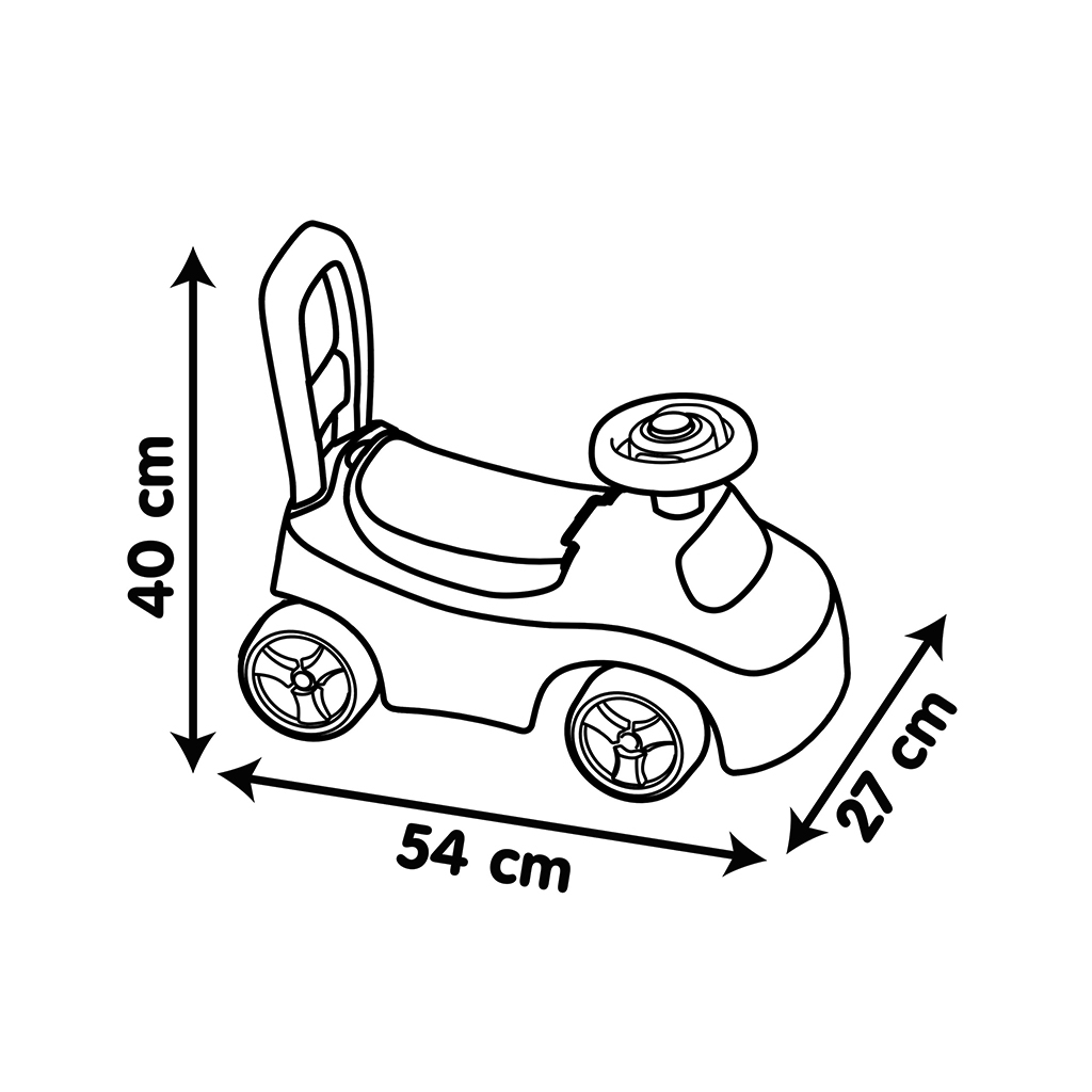 Чудомобіль Smoby червоний, 54х27х40 см, 10 міс.+ (720541)