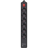Мережевий подовжувач REAL-EL RS-PROTECT 605 3m, black (EL122300041)