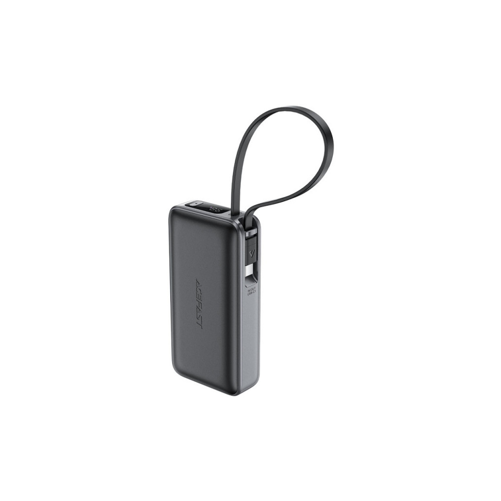 Повербанк Acefast 10000mAh 30W PD, USB-C witch cable, USB-A, Li-Pol, M7 Black (6974316283379)