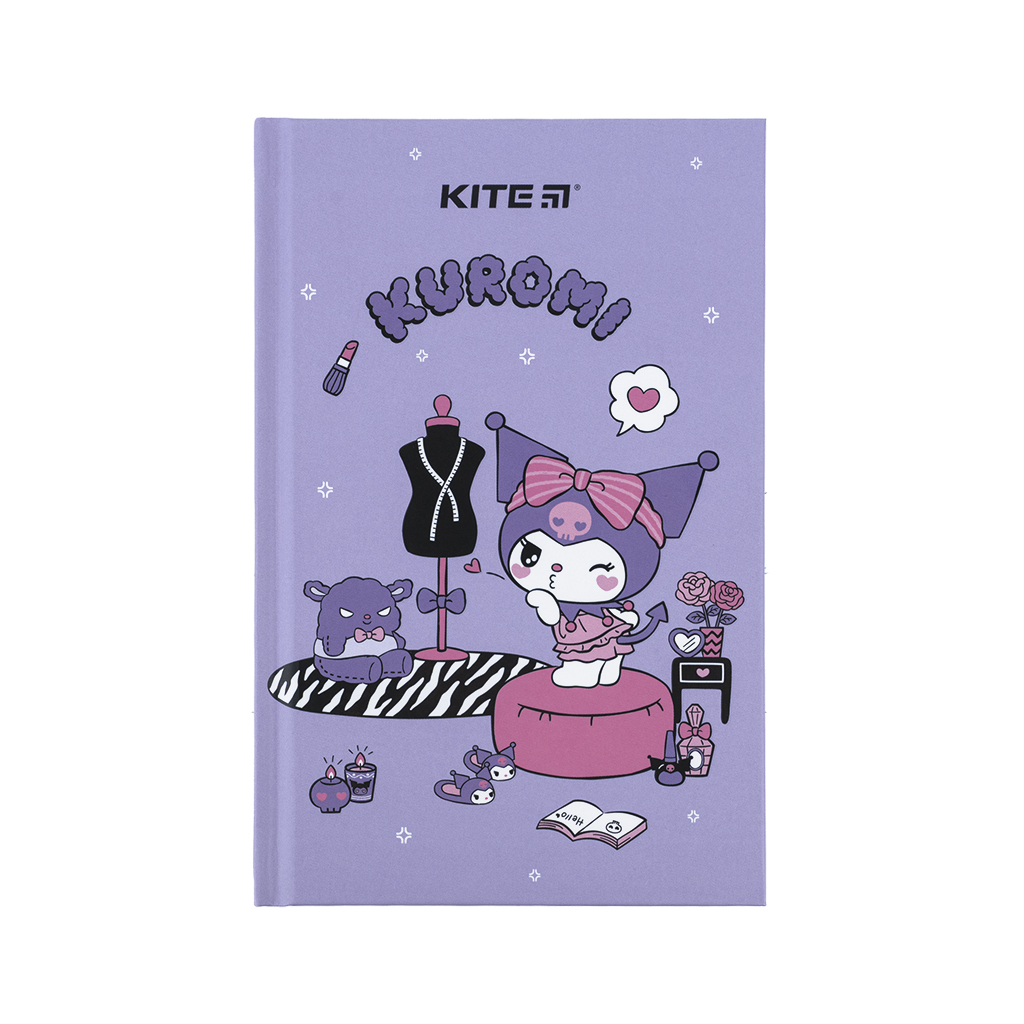 Блокнот Kite А6 Kuromi, тверда обкладинка, 80 аркушів, клітинка (HK24-199-2) Блокнот Kite А6 Kuromi, тверда обкладинка, 80 аркушів, клітинка (HK24-199-2)