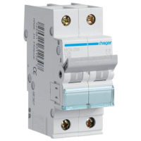 Automatic switch Hager 2-p. C 6A (6kA) 2M (B) (MCN206)