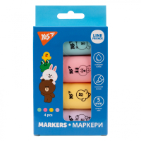 Set of markers Yes text Line Friends 4 pcs (390711)