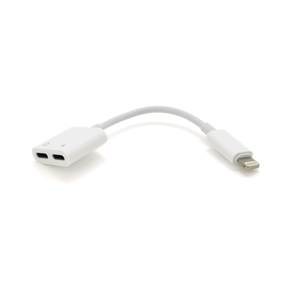 Перехідник Lightning M to 2xLightning F 0.05m white Voltronic (J008/2L) Перехідник Lightning M to 2xLightning F 0.05m white Voltronic (J008/2L)