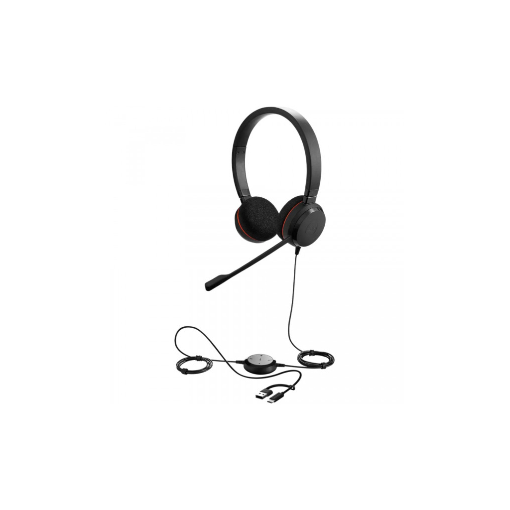 Навушники Jabra Evolve 20 Stereo USB C/A MS (4999-823-169) Навушники Jabra Evolve 20 Stereo USB C/A MS (4999-823-169)
