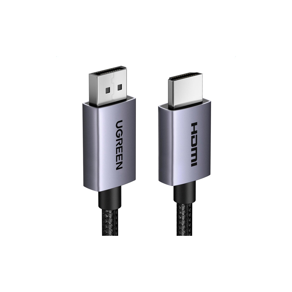 Кабель мультимедійний DisplayPort M to HDMI M 2.0m V2.0 4K30Hz DP125 black Ugreen (35842) Кабель мультимедійний DisplayPort M to HDMI M 2.0m V2.0 4K30Hz DP125 black Ugreen (35842)