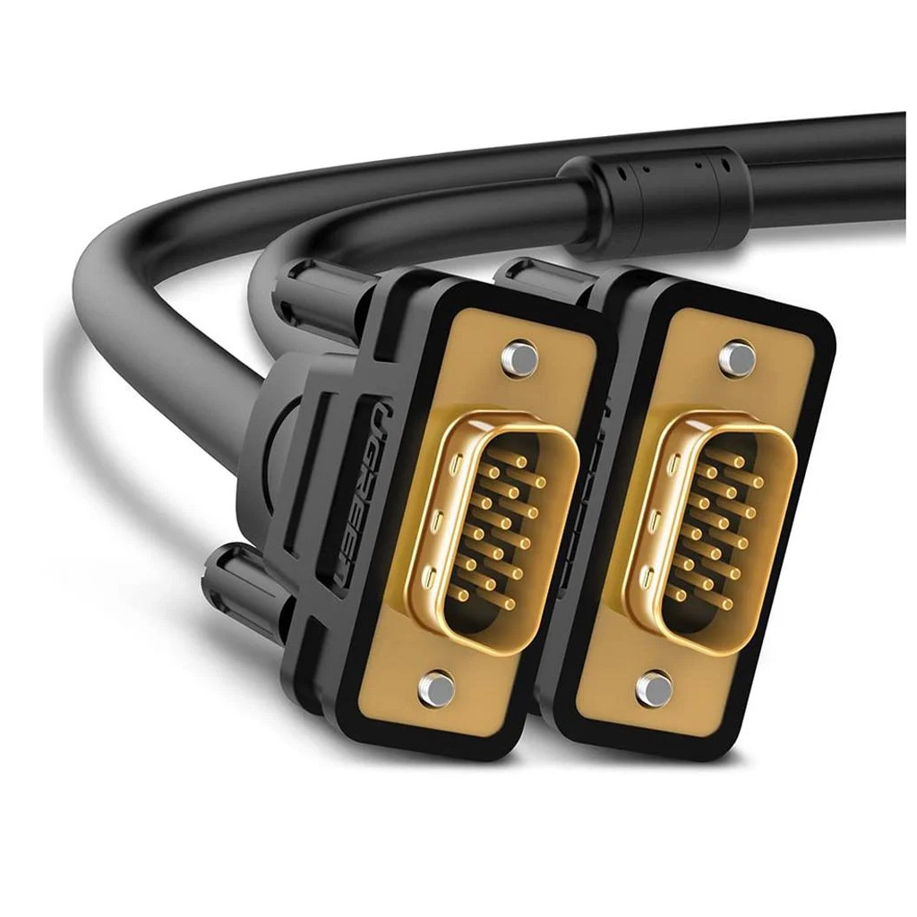 Кабель мультимедійний VGA M to VGA M 1.0m VG101 black Ugreen (11673) Кабель мультимедійний VGA M to VGA M 1.0m VG101 black Ugreen (11673)
