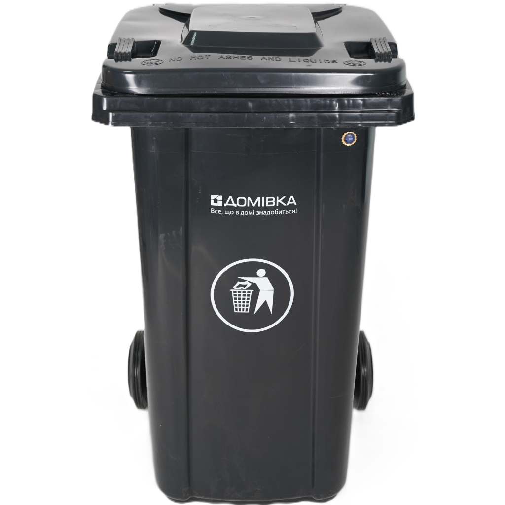 Контейнер для сміття Домівка 100L-A Темно-сірий 100 л (000033132)