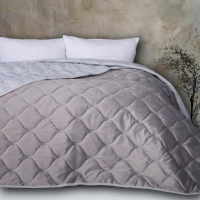 Покривало MirSon №5051 Velor charm Light gray 200х220 см (2200008376857)