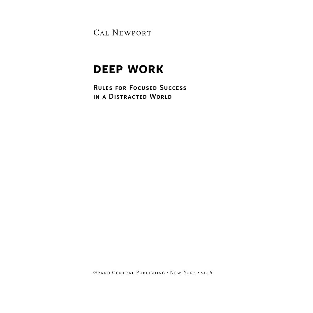 Книга Зосереджена робота. Правила концентрації в шаленому світі - Кел Ньюпорт Наш Формат (9786178434007)