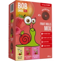 Candy Bob Snail Fruit Rolls Mix 3 flavors 140 g each (4820287101032)