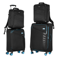 Набір валіз 2E Trek (M+S), чорні (2E-SPE-TREK-SET4-BK)