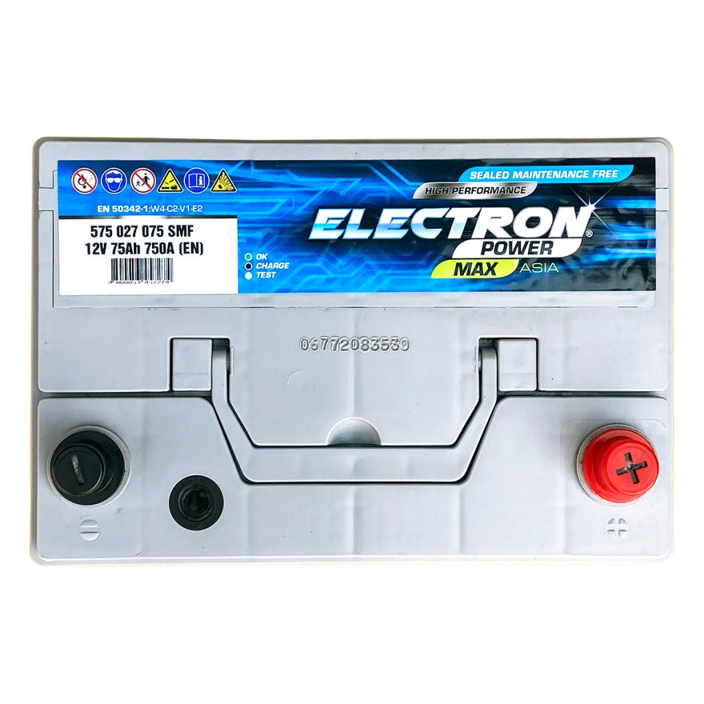 Акумулятор автомобільний ELECTRON POWER MAX 75Ah ASIA (+/-) (750EN) (575 028 075 SMF) Акумулятор автомобільний ELECTRON POWER MAX 75Ah ASIA (+/-) (750EN) (575 028 075 SMF)