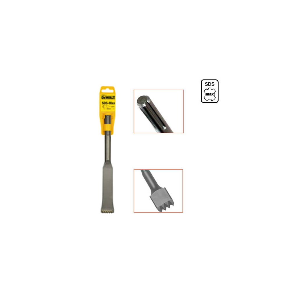 Зубило для перфоратора DeWALT SDS-Max, ущільнювальне, 45х240мм. (DT6838) Зубило для перфоратора DeWALT SDS-Max, ущільнювальне, 45х240мм. (DT6838)