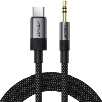 Кабель мультимедійний USB-C to 3.5mm M 0.15m black Acefast (6974316285274)