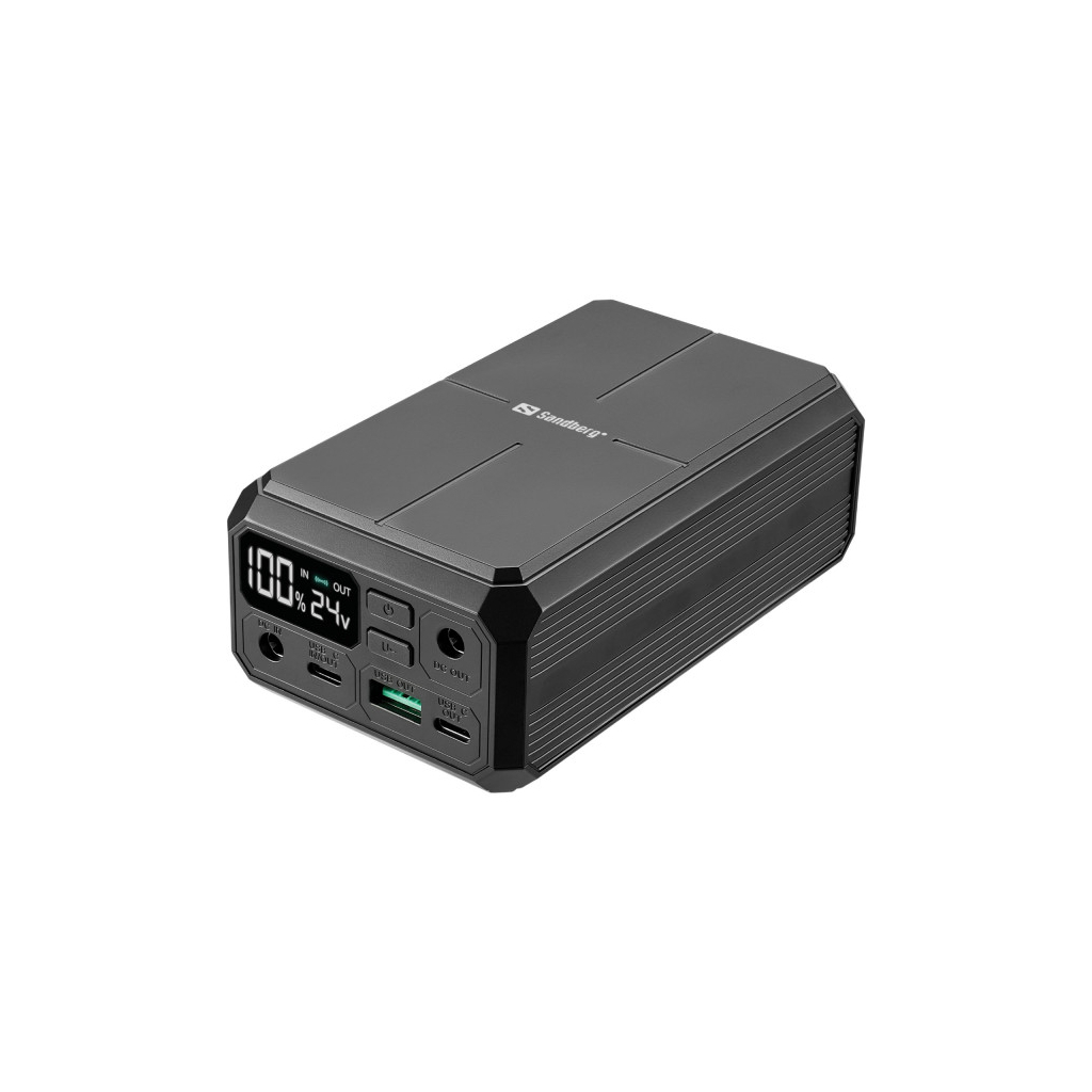 Батарея універсальна Sandberg 27000mAh Laptop DC12-24v 84W, PD/100W, QC/3.0, QI/10W, PowerThrough (421-13)