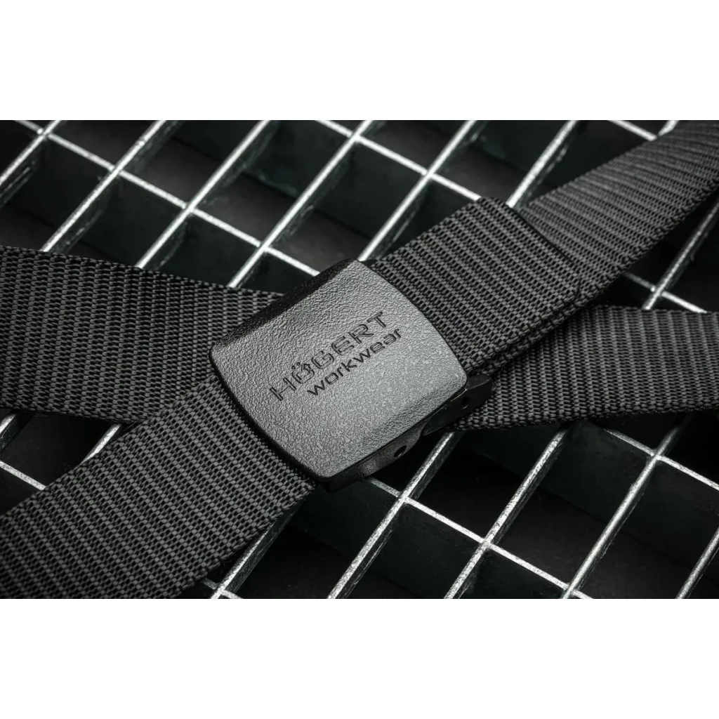 Поясний ремінь Hoegert SOGEL з пластиковою пряжкою, поліестер чорний, 120см (HT5K462)