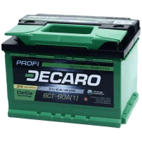 Car battery DECARO 60Ah-12v PROFI L, EN600 (6СТ-60 A3 (1) PRO)
