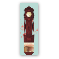 Bookmarks for books by Lyutsynka "Brush. Clock" 1 pc. (LK000000044) (2000000000044)