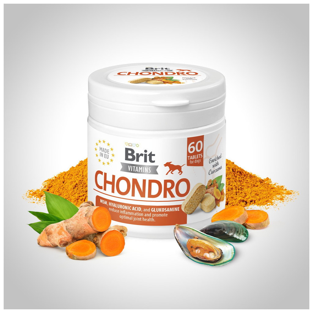 Вітаміни для собак Brit Vitamins Chondro для суглобів 60 таблеток (8595602571635)