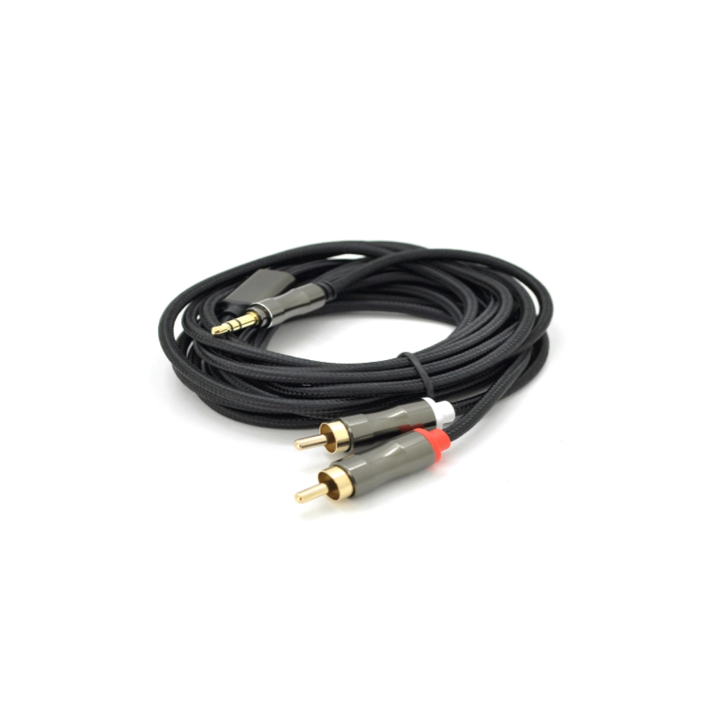 Кабель мультимедійний 3.5mm M to 2xRCA M 1.5m Stereo black VEGGIEG (YT-AR2-1.5V-A601) Кабель мультимедійний 3.5mm M to 2xRCA M 1.5m Stereo black VEGGIEG (YT-AR2-1.5V-A601)
