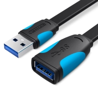 Дата кабель USB 3.0 AM/AF 1.0m PVC black Vention (VAS-A13-B100)