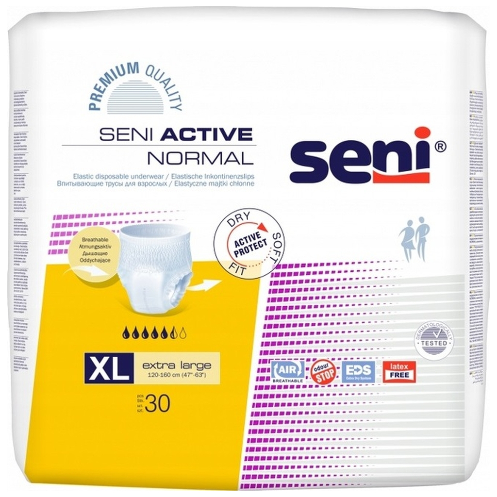 Підгузки для дорослих Seni Active Normal Extra Large 120-160 см 30 шт (5900516693893)