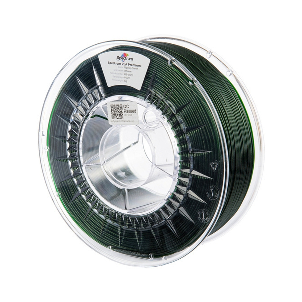 Пластик для 3D-принтера Spectrum PLA Premium 1.75mm 1kg Green, Flipflop (80896)