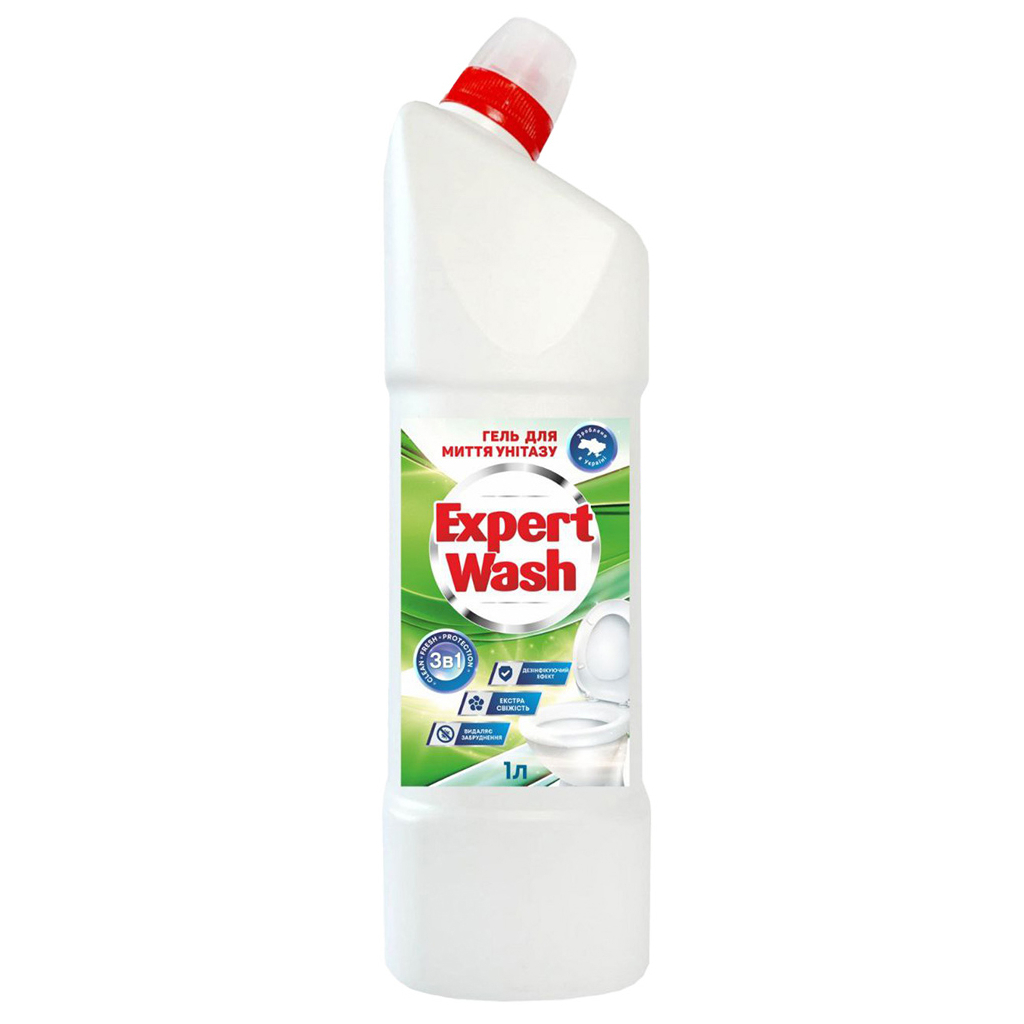Засіб для чищення унітазу Expert Wash 3 в 1 1 л (4820197122240)