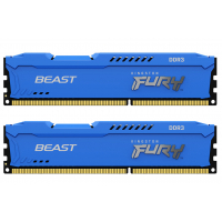 Модуль пам'яті для комп'ютера DDR3 16GB (2x8GB) 1600 MHz Fury Beast Blue Kingston Fury (ex.HyperX) (KF316C10BK2/16)