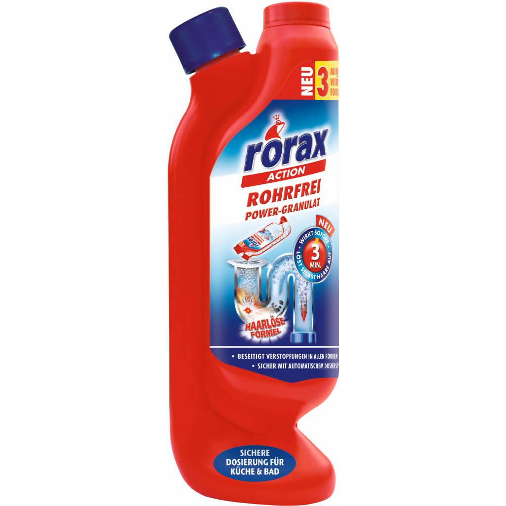Засіб для прочищення труб Rorax Гранули 600 г (4001499185243/4001499969331)