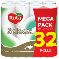 Toilet paper Ruta Selecta 3 layers 32 rolls (4820202892687)