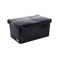 Контейнер для зберігання Violet House 0647 Decor Marble Black 10 л (0647 DECOR Marble BLACK з/кр. 10)