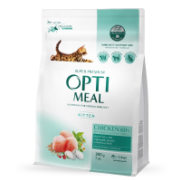 Optimeal dry cat food for kittens with chicken flavor 200 g (4820215360197)
