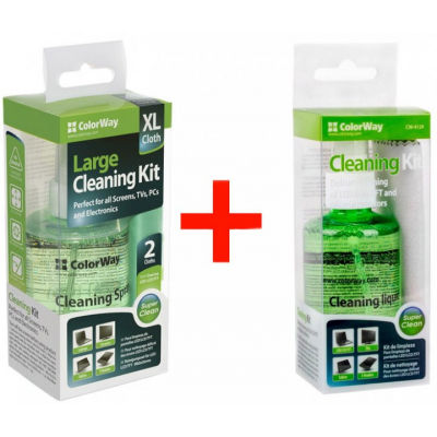 Універсальний чистячий набір ColorWay Cleaning Kit XL for Screens, TVs, PCs + CW-4129 SET (CW-5200/CW-4129)