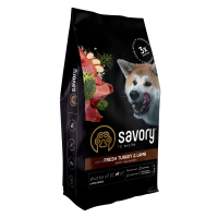Сухий корм для собак Savory Large Breeds rich in Fresh Turkey and Lamb 12 кг (4820232630242)