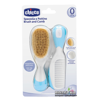 Набір для догляду за дитиною Chicco гребінець і щіточка 0+ міс. блакитний (06569.20)