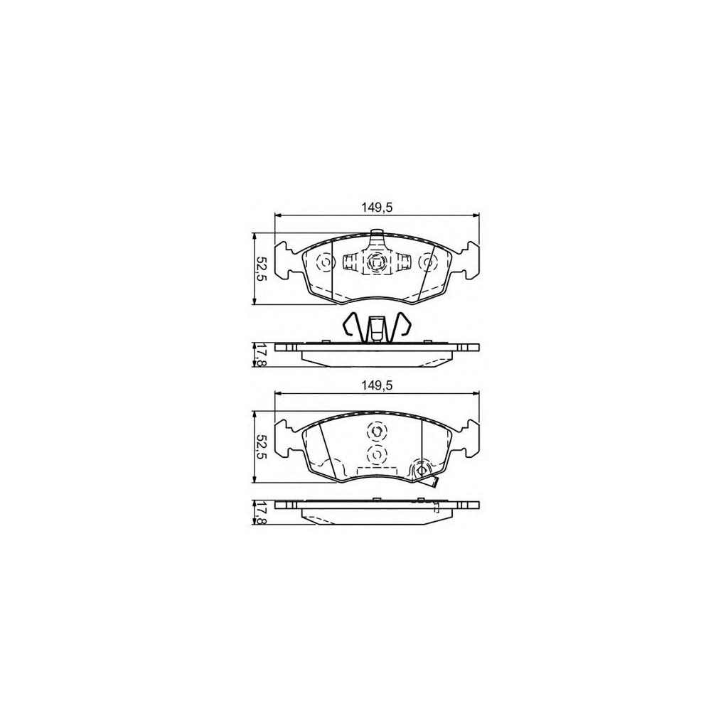 Гальмівні колодки Bosch 0 986 494 537 Гальмівні колодки Bosch 0 986 494 537