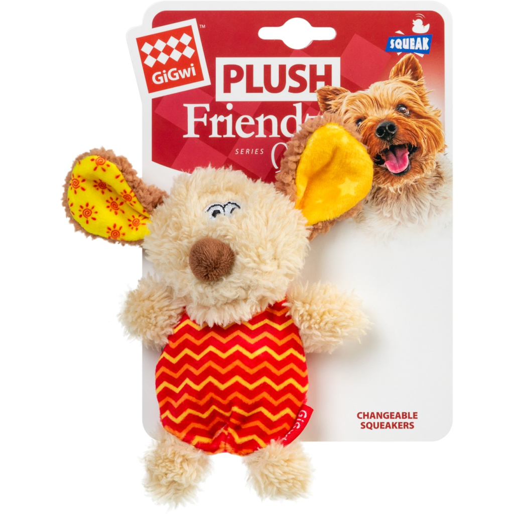 Іграшка для собак GiGwi Plush Собачка з пискавкою 13 см (75304Collar)