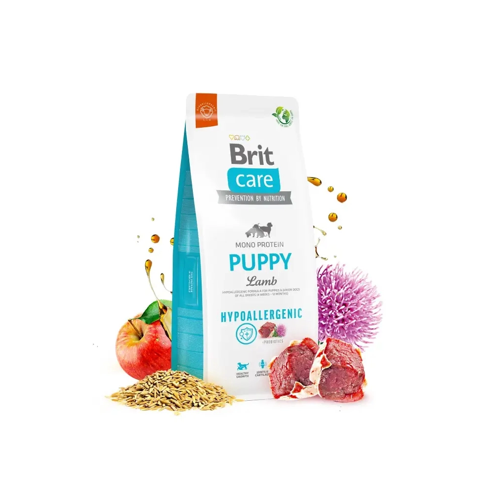 Сухий корм для собак Brit Care Dog Hypoallergenic Puppy гіпоалергенний з ягням 12 кг (8595602558957)