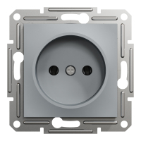 Розетка Schneider Electric ASFORA без заземлення сталь (EPH3000162)